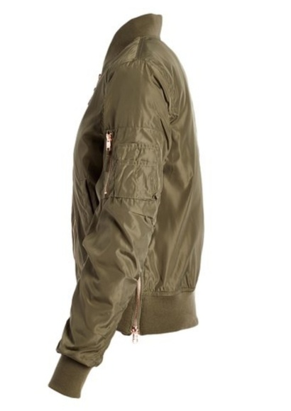 Army Green Side Zip Bomber by STEVE MADDEN - Picture 4 of 5